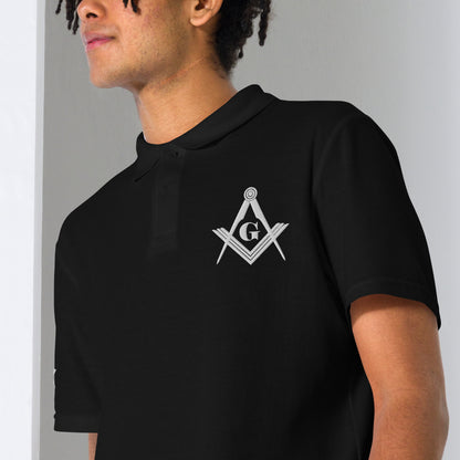 Masonic pique polo shirt