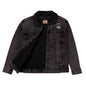 Women's dark denim sherpa jacket