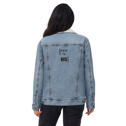 Women's light denim sherpa jacket