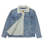 Women's light denim sherpa jacket